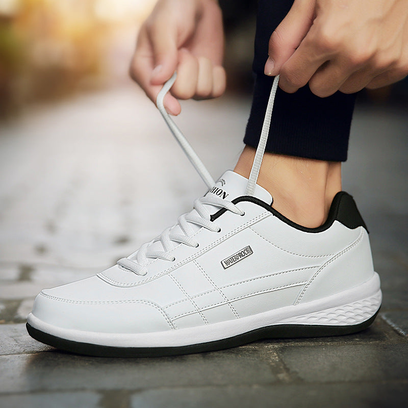 Zapatillas bajas para hombre con cordones, suela acolchada y diseño de paneles - Calzado casual cómodo para el día a día, el tiempo libre y un estilo relajado