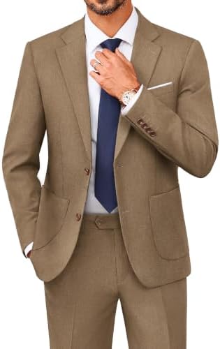 Herre Todelt Jakkesæt Med Moderne Slim Fit – Elegant Habit Til Forretningsbrug Og Formelle Begivenheder