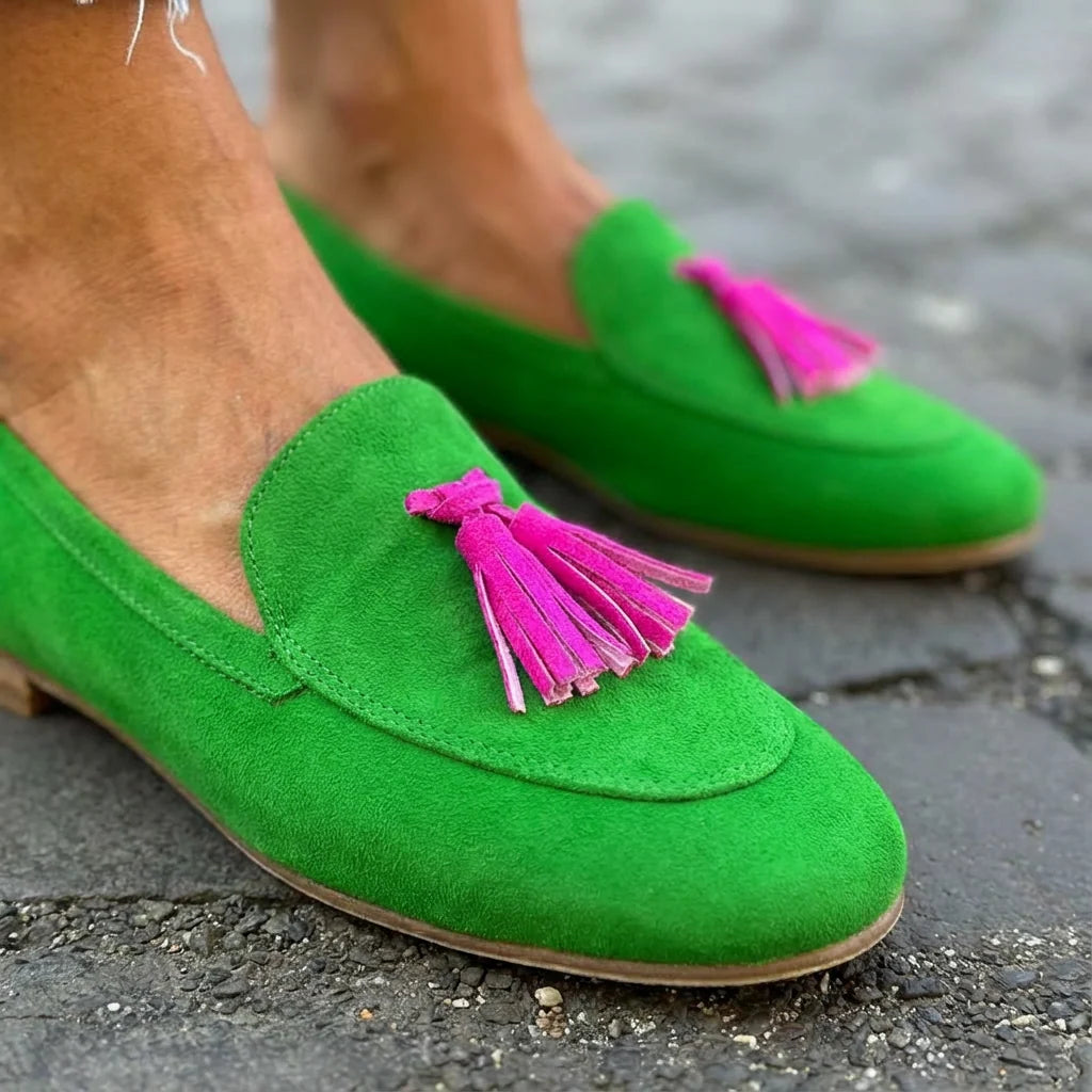 Dame Flade Loafers I Ruskind – Blødt Slip-On-Fodtøj Til Bydage Og Smart Casual-Outfits