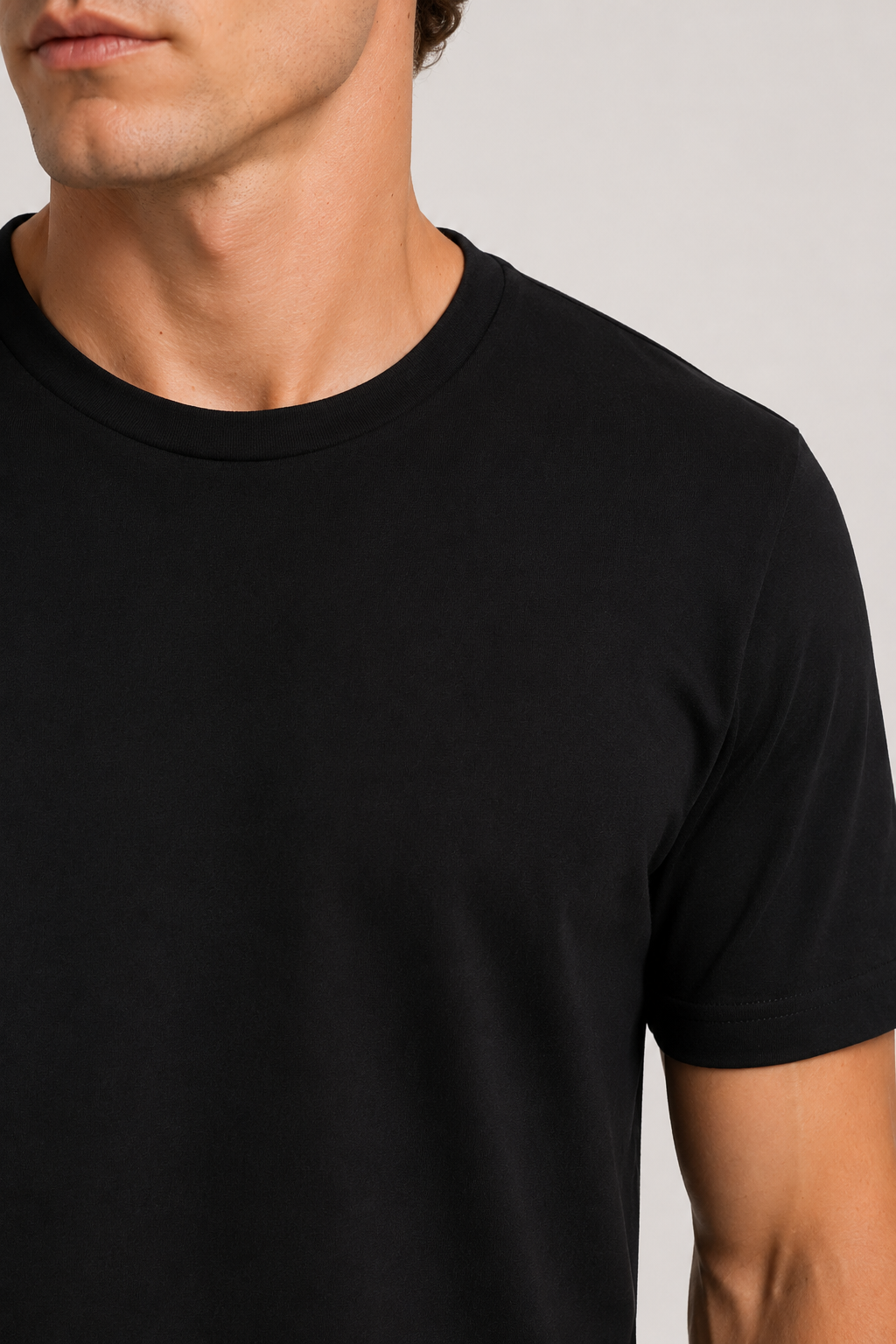 Herre Essential T-Shirt I Bomuldsblanding Med Komfortabel Slim Fit