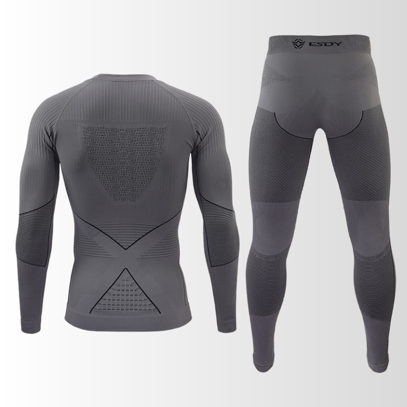 Herre Termisk Undertøjssæt Med Langærmet Kompressionstrøje Og Leggings – Åndeligt Og Fleksibelt Baselayer Til Vintersport, Træning Og Kolde Dage