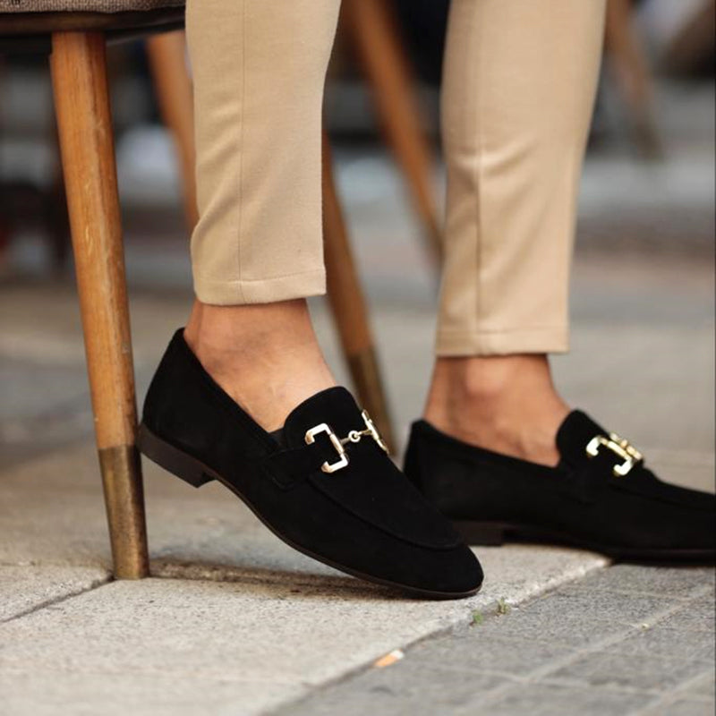 Herre Ruskindsloafers med Horsebit – Raffinerede Slip-On Sko til Forretning og Smart Casual Brug