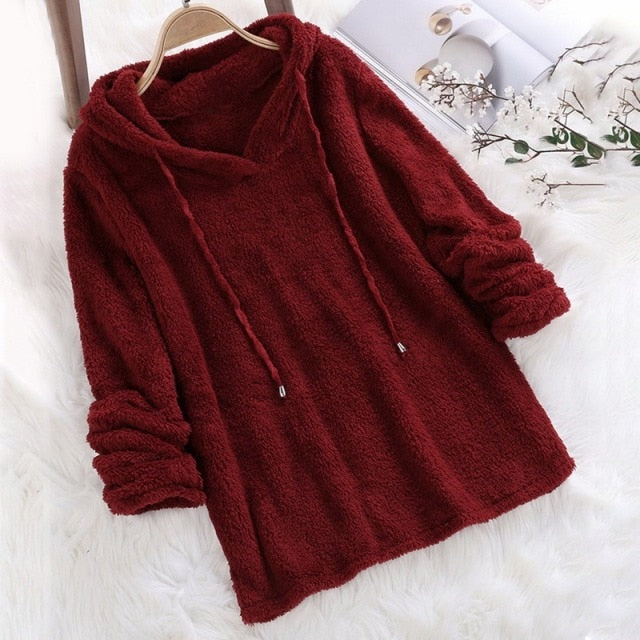 Women's Soft Hoodie with Drawstring – Casual, Warm Pullover for Cozy Loungewear, Fall, Winter and Everyday Wear