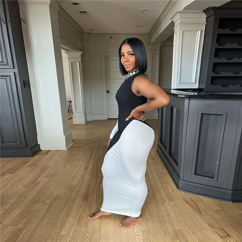 Dame Asymmetrisk Bodycon Maxikjole – Stil Med Én Skulder Til Aften Og Fest