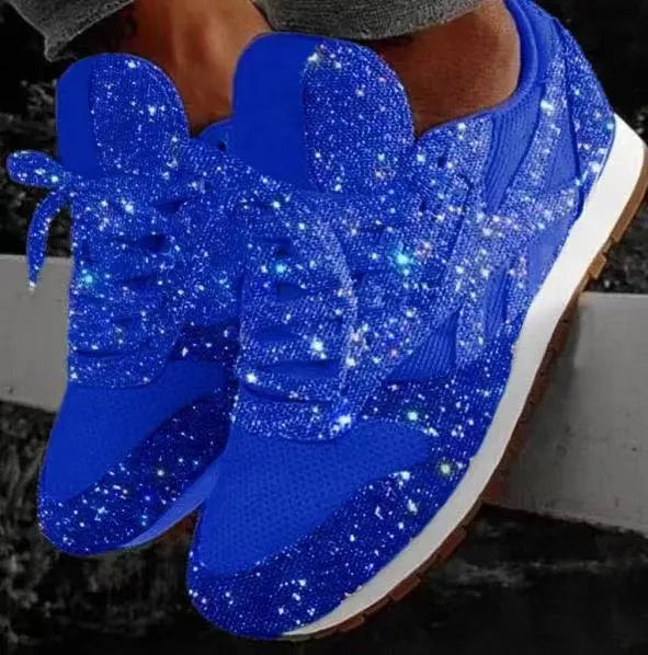 Women's Glitter Slip-On Sneakers with Bunny Ears – Comfortable Casual Shoes with Flexible Soles for Everyday Wear and Festive Occasions