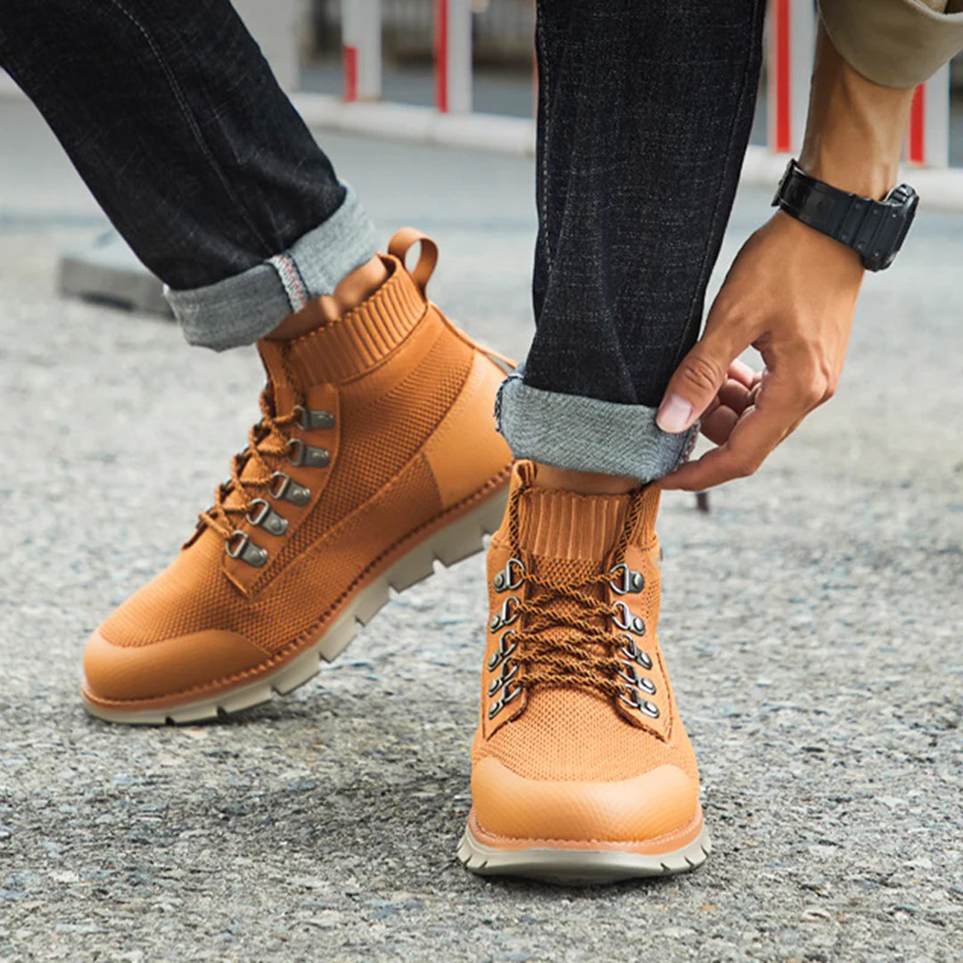 Zapatillas deportivas altas transpirables para hombre, de malla - Calzado ligero y con buen soporte para uso diario, tiempo libre y estilo informal