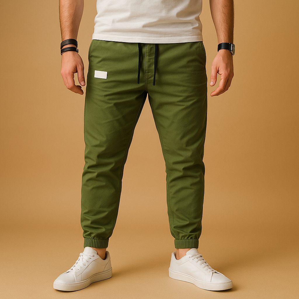 Pantaloni jogger cargo pentru bărbați, cu croială lejeră și craci conici – design utilitar, cu talie cu șnur și buzunare practice, pentru purtare zilnică, călătorii și timpul liber
