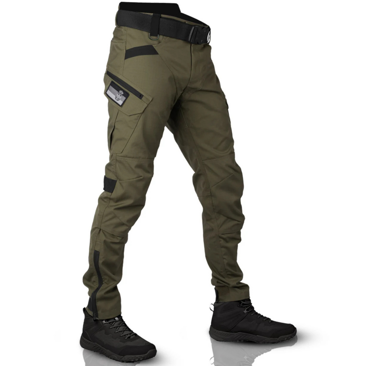 Pánské cargo kalhoty regular fit – funkční utility kalhoty s několika kapsami a kolenními panely pro outdoorové aktivity, práci a každodenní nošení