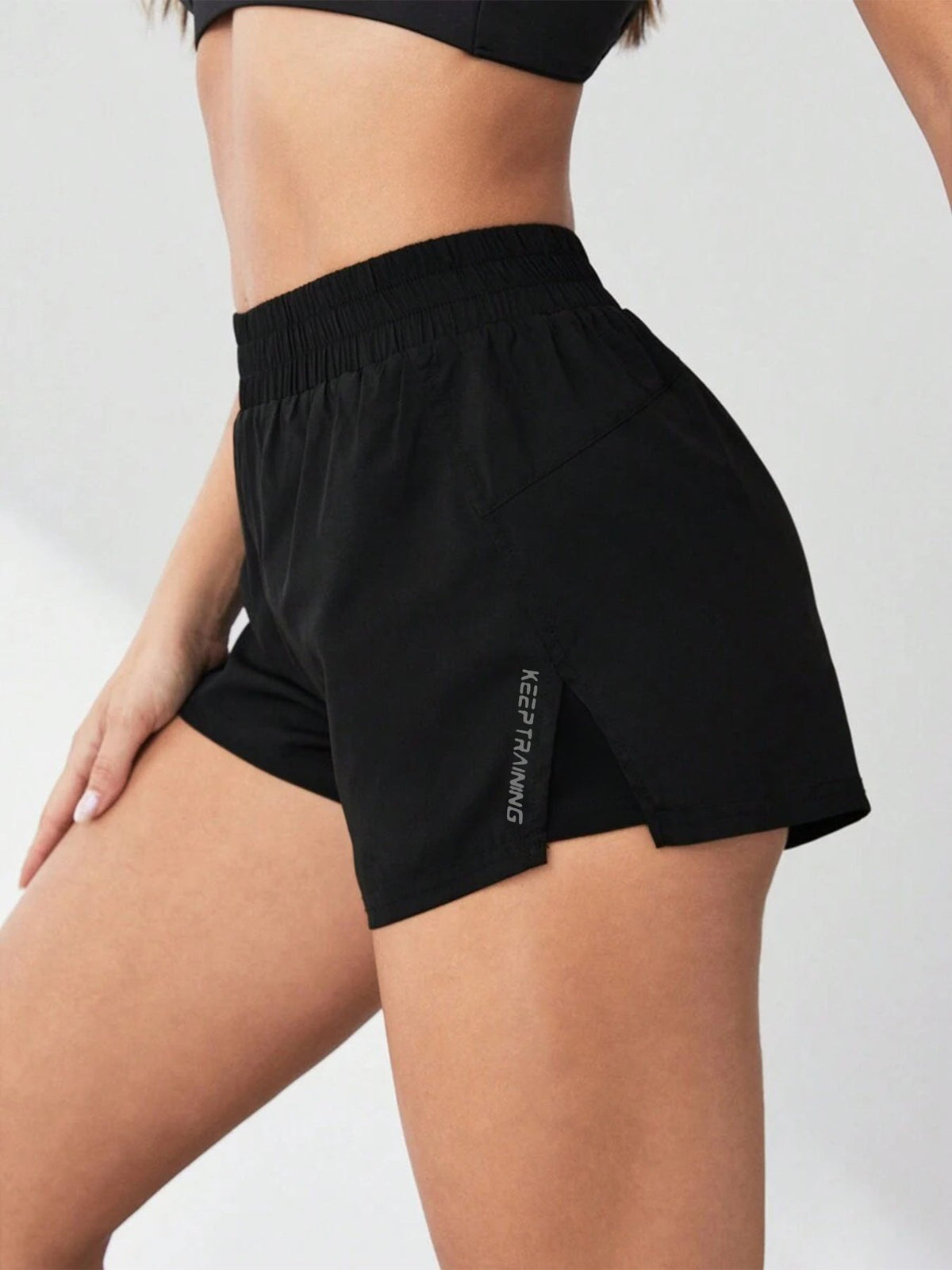 Dame 2-i-1 Løbeshorts Med Hurtigtørrende Materiale – Lette Træningsshorts Med Støttende Inderlag Til Løb, Fitness Og Aktiv Hverdagsbrug