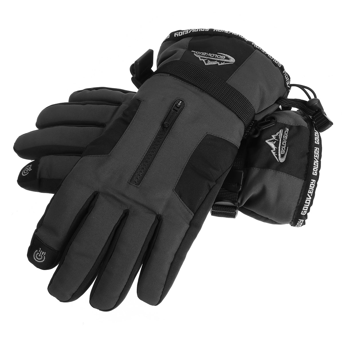 Guantes de invierno impermeables para hombre compatibles con pantallas táctiles, con diseño térmico y cortavientos - guantes cálidos con agarre antideslizante para ciclismo, snowboard y uso en exteriores