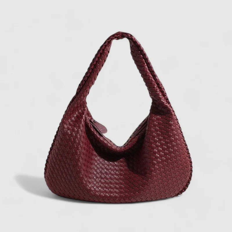 Women's Oversized Hobo Bag in Woven Faux Leather with Soft Shape and Wide Shoulder Strap – Spacious Tote Bag for Work, Travel and Everyday Use