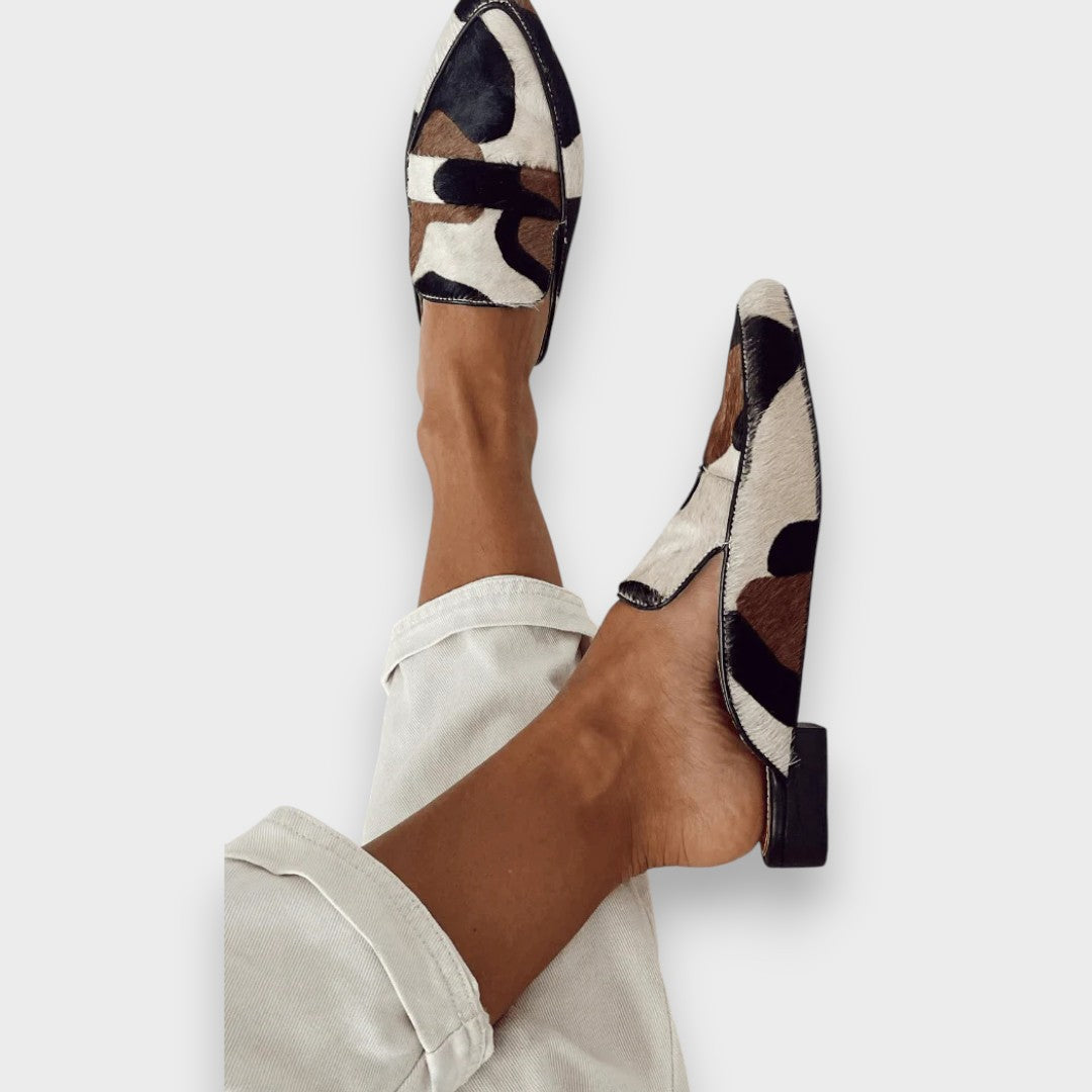 Mocasines de mujer con estampado: zapatos sin cordones acolchados para la oficina, el uso diario, el tiempo libre y un estilo smart casual