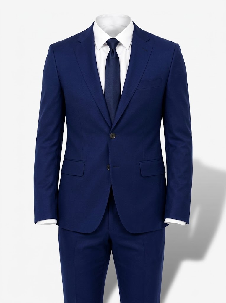 Costum bărbătesc din două piese, cu croială slim – costum elegant, croit la comandă, pentru nunți și ocazii speciale