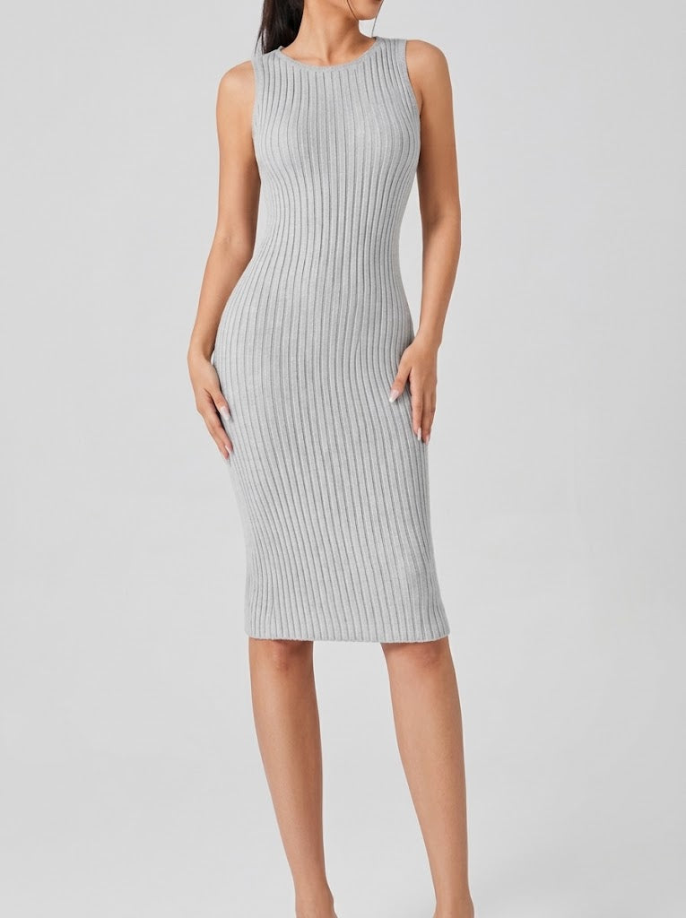 Conjunto de falda midi de 2 piezas de punto acanalado para mujer con top corto de manga larga y falda entallada - elegante conjunto para el trabajo, la ciudad y un estilo smart casual