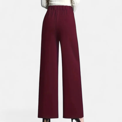 Women's High-Waisted Wide-Leg Trousers – Elegant Wide-Leg Design for the Office, Everyday Wear, Holidays and Smart-Casual Style