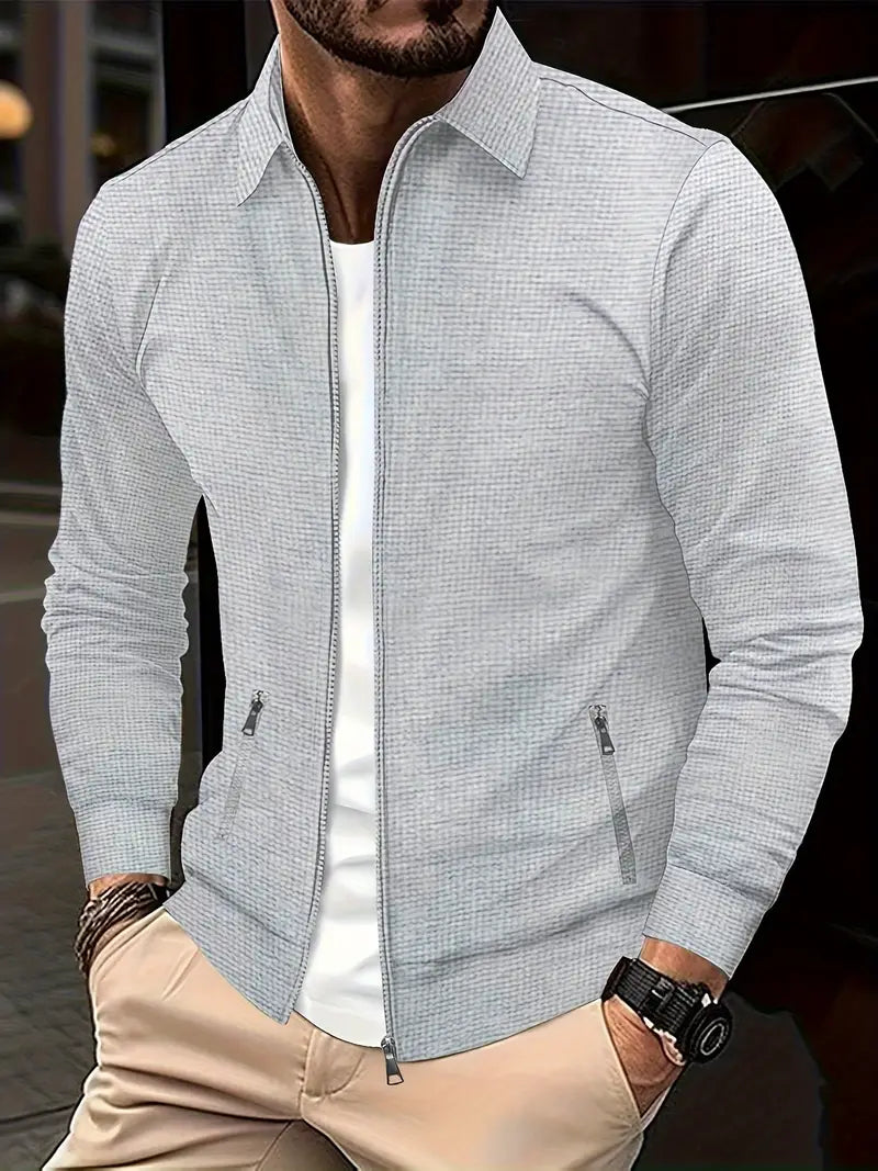 Men's Shirt with Zip Closure – Stylish and Versatile Shirt for Smart Casual Style, Everyday Wear, the Office, and Leisure