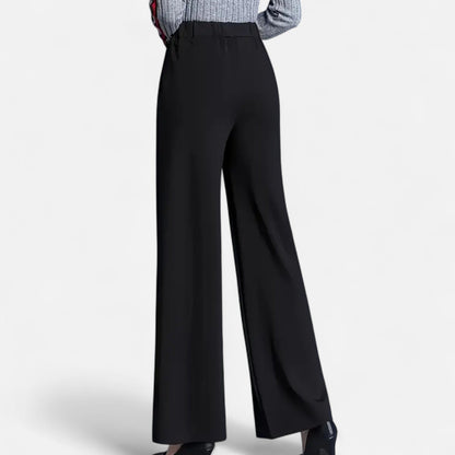 Women's High-Waisted Wide-Leg Trousers – Elegant Wide-Leg Design for the Office, Everyday Wear, Holidays and Smart-Casual Style