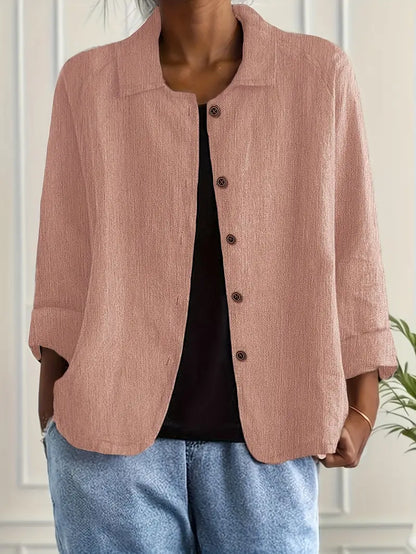 Cárdigan ligero tipo camisa para mujer con cierre de botones – Cárdigan ligero y versátil para uso diario, tiempo libre, oficina y estilo de capas