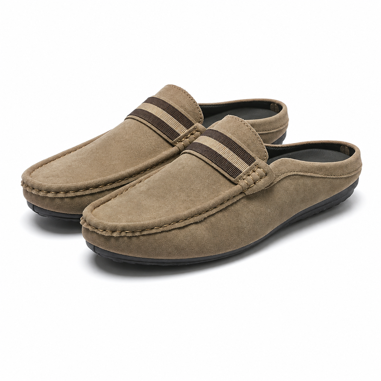Herre Slip-on Loafers Med Åben Hæl – Afslappede Sko Til Hverdagsbrug, Fritid, Ferie Og Smart Casual Stil