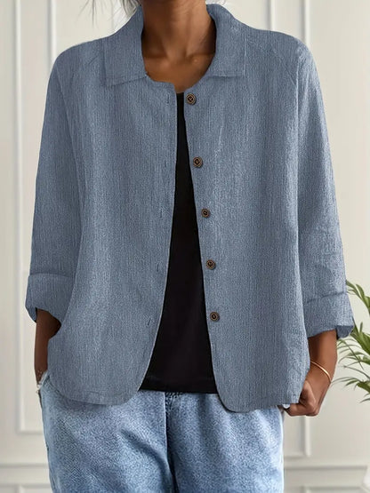 Cárdigan ligero tipo camisa para mujer con cierre de botones – Cárdigan ligero y versátil para uso diario, tiempo libre, oficina y estilo de capas