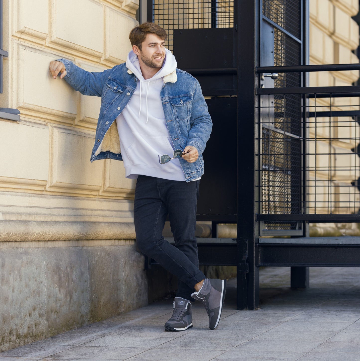 Herre Varmforede Vintertræningssko Med Skridsikker Sål – Casual High-Top Sko Til Koldt Vejr