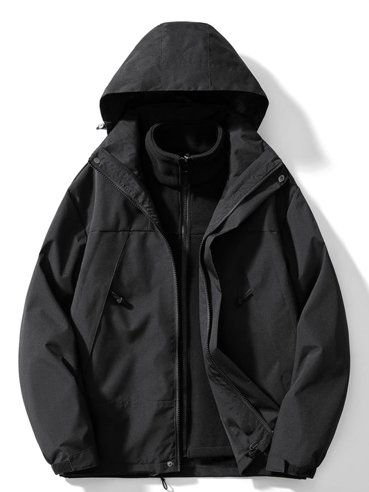 Men's 3-in-1 Outdoor Jacket – Removable Inner Layer for Changing Winter Weather