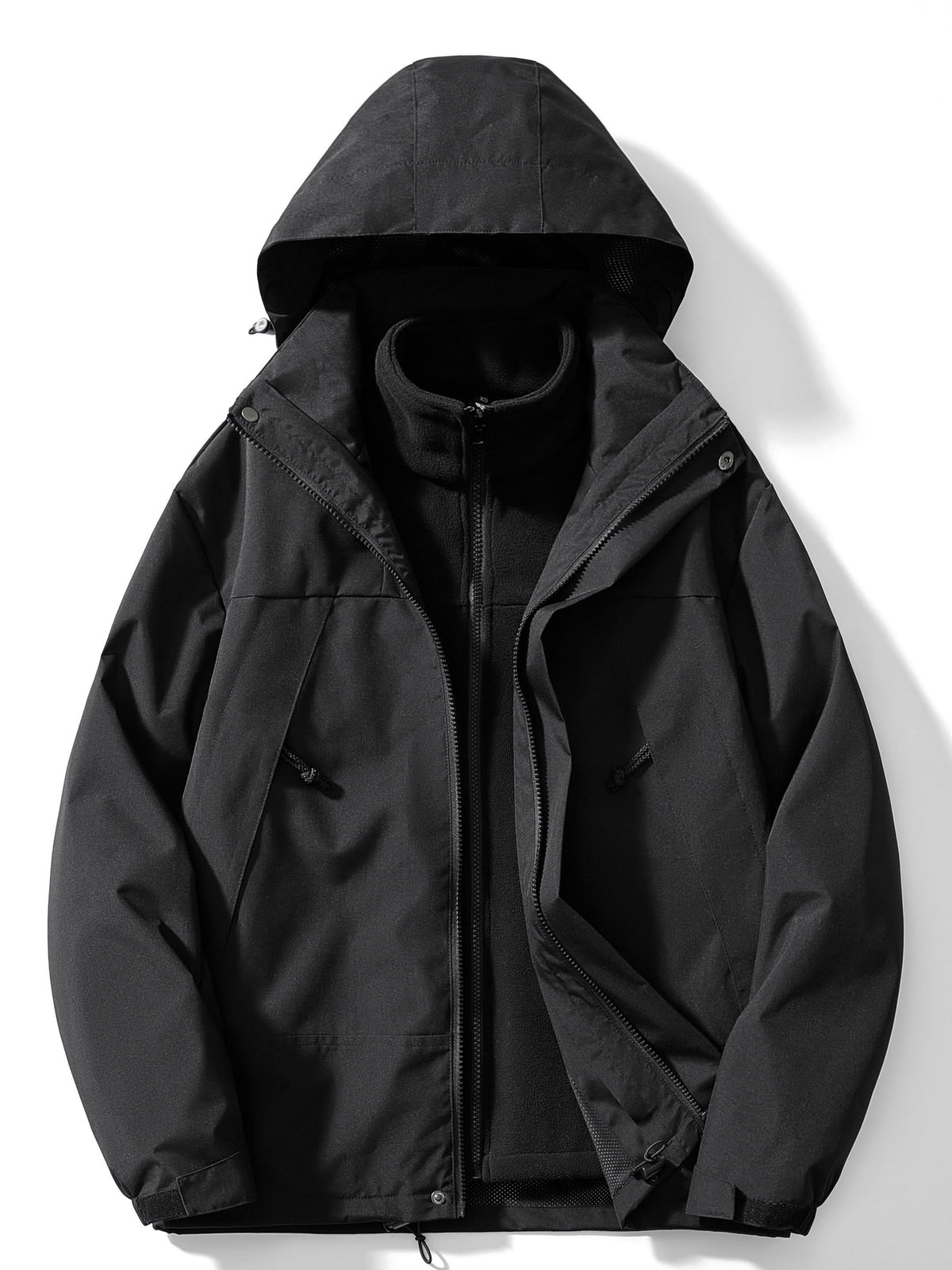 Jachetă outdoor 3-în-1 pentru femei, cu căptușeală din fleece și glugă – îmbrăcăminte exterioară versatilă de iarnă pentru zile reci, purtare zilnică și activități în aer liber