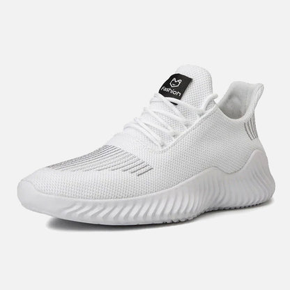 Men's Lightweight Running Shoes in Breathable Knit with Laces - Flexible Training Shoes with a Molded Sole for Running, Fitness, Sports and Everyday Wear