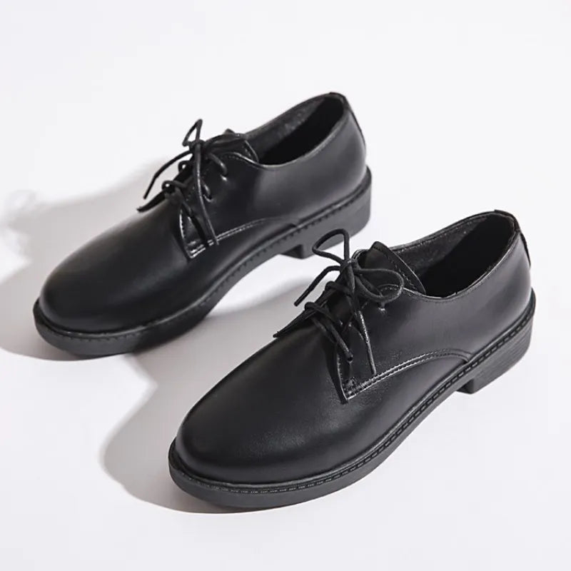Pantofi Oxford retro pentru femei, cu închidere cu șireturi – pantofi clasici și eleganți pentru birou, stil smart casual, purtare de zi cu zi și ocazii festive