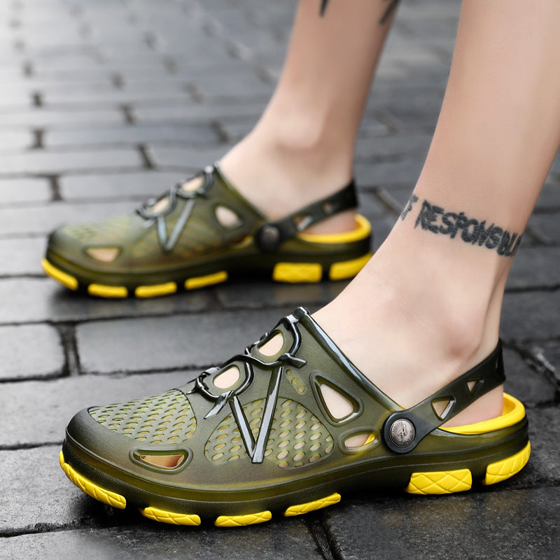 Pánské sandály slingback s uzavřenou špičkou a prodyšným designem – praktická letní obuv na dovolenou, volný čas, každodenní nošení a venkovní aktivity