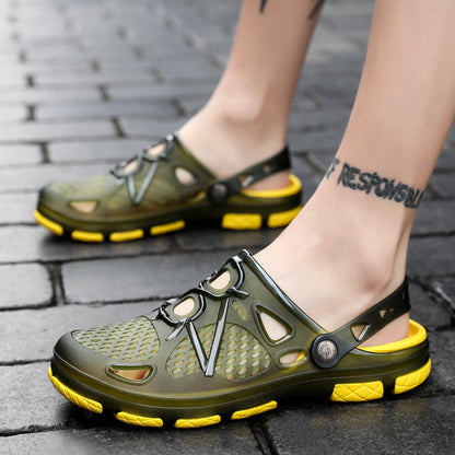 Pánské sandály slingback s uzavřenou špičkou a prodyšným designem – praktická letní obuv na dovolenou, volný čas, každodenní nošení a venkovní aktivity