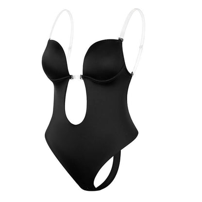 Dame Formende Bodysuit Med Dyb V-Udskæring Og Åben Ryg