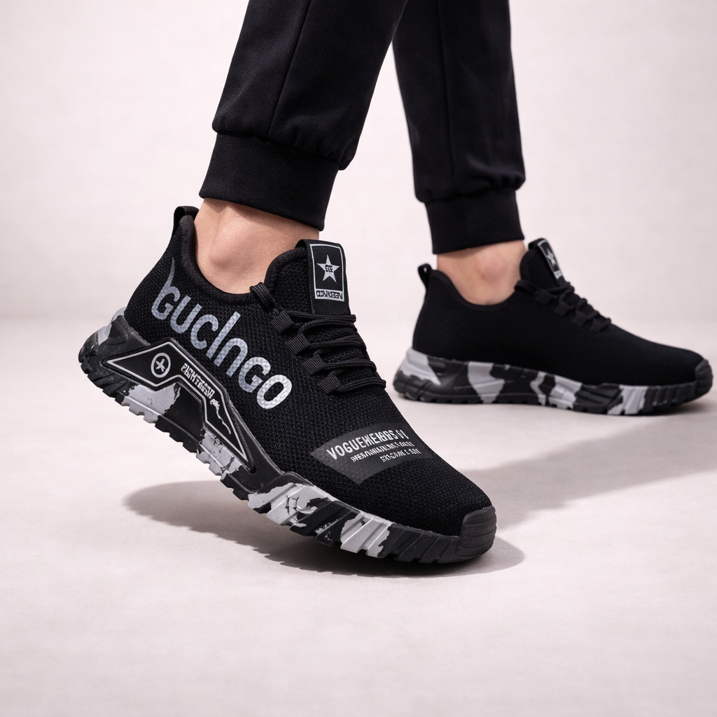 Men's Patterned Safety Shoes – Lightweight, Protective Work Shoes for the Workplace, Workshop and Outdoor Use