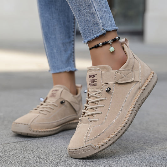 Women's high-top lace-up sneakers – Casual walking shoes for everyday wear