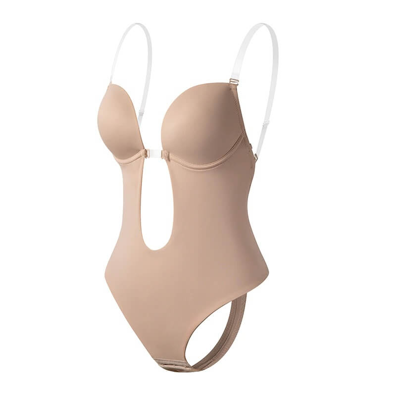 Dame Formende Bodysuit Med Dyb V-Udskæring Og Åben Ryg