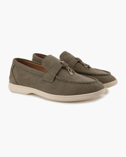 Dame Loafers I Ruskind Med Kvastdetaljer – Elegante Slip-on Flade Sko Til Kontor, Hverdagsbrug Og Smart Casual Stil