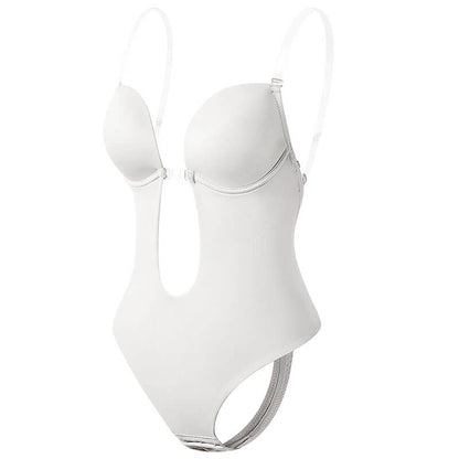 Dame Formende Bodysuit Med Dyb V-Udskæring Og Åben Ryg
