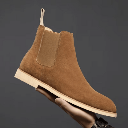 Herre Chelsea Støvler I Ruskind Med Slip-On Design