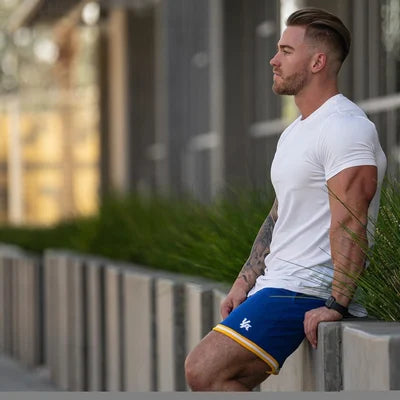 Herre Longline T-Shirt i Athletic Fit med Stretch Komfort