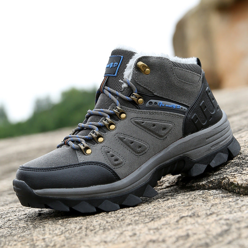 Botas de senderismo de invierno hidrorrepelentes para hombre con forro de polar y suela dentada antideslizante - botas outdoor cálidas para invierno, senderismo y actividades al aire libre