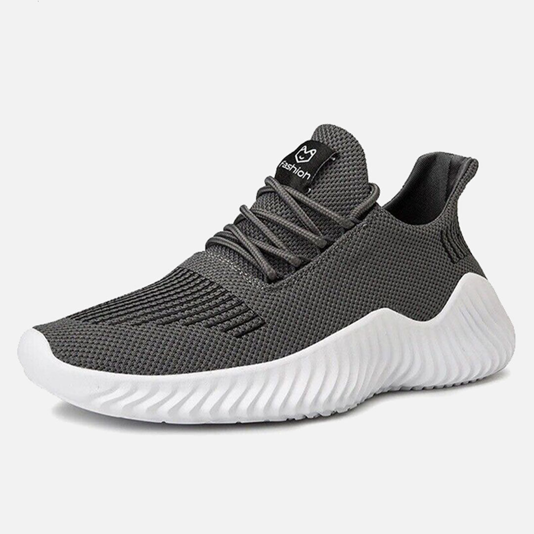 Men's Lightweight Running Shoes in Breathable Knit with Laces - Flexible Training Shoes with a Molded Sole for Running, Fitness, Sports and Everyday Wear