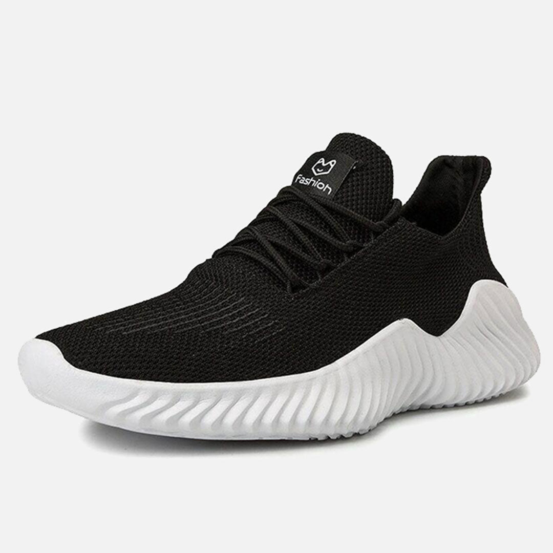 Men's Lightweight Running Shoes in Breathable Knit with Laces - Flexible Training Shoes with a Molded Sole for Running, Fitness, Sports and Everyday Wear