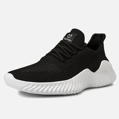 Men's Lightweight Running Shoes in Breathable Knit with Laces - Flexible Training Shoes with a Molded Sole for Running, Fitness, Sports and Everyday Wear