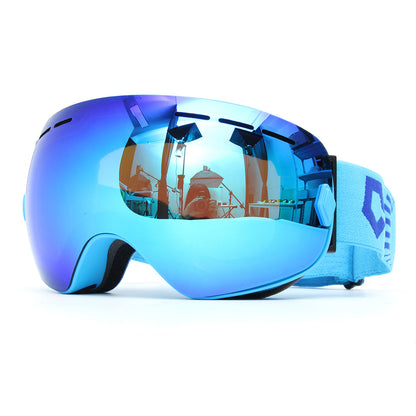 Pánské lyžařské brýle proti zamlžování s dvojitým sklem a UV ochranou – snowboardové a motocyklové brýle na lyžování, snowboarding a venkovní aktivity