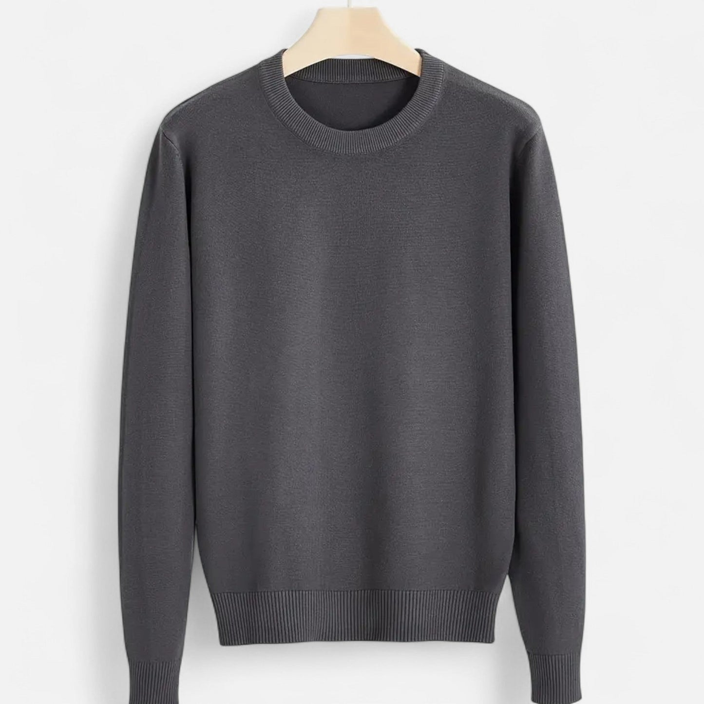Herre Slim Fit Striktrøje – Klassisk Sweater Til Kontor, Hverdagsbrug, Fritid Og Smart Casual Stil
