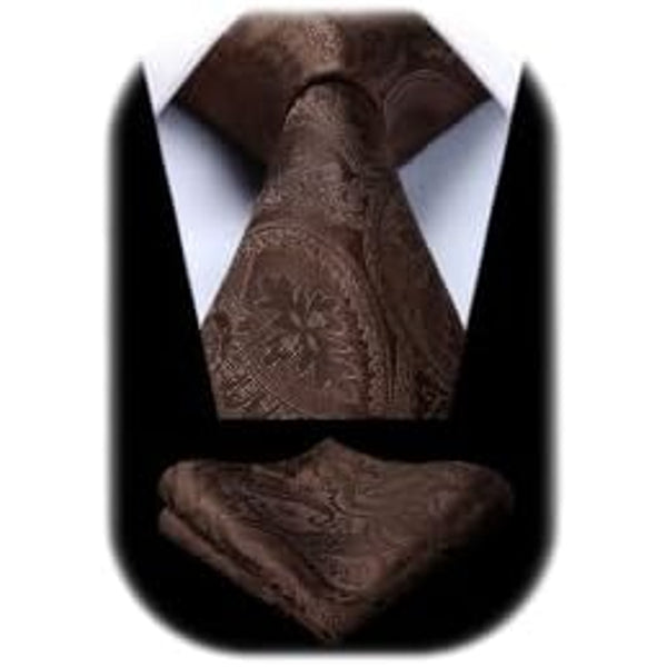 Pánská sada s kravatou z žakáru s paisley vzorem – elegantní doplňky na svatby, večírky a formální události