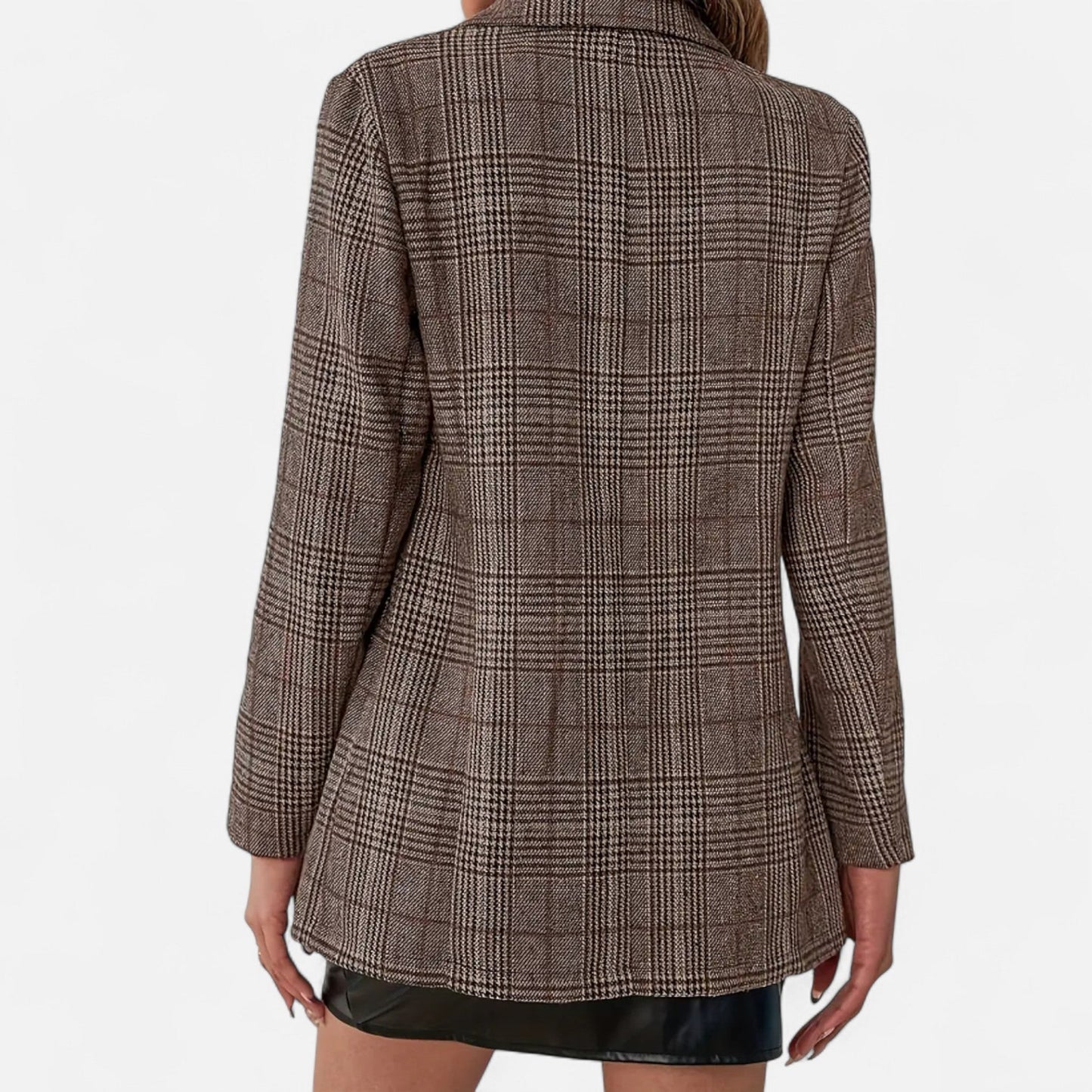 Dame Skræddersyet Blazer Med Printet Heritage Design