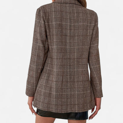 Dame Skræddersyet Blazer Med Printet Heritage Design