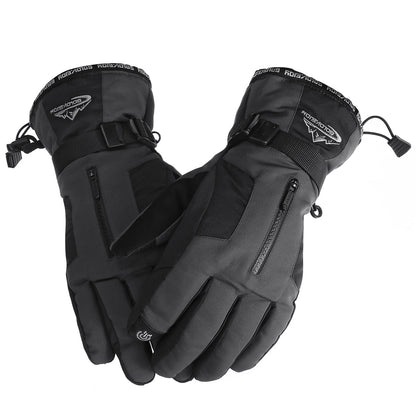 Guantes de invierno impermeables para hombre compatibles con pantallas táctiles, con diseño térmico y cortavientos - guantes cálidos con agarre antideslizante para ciclismo, snowboard y uso en exteriores