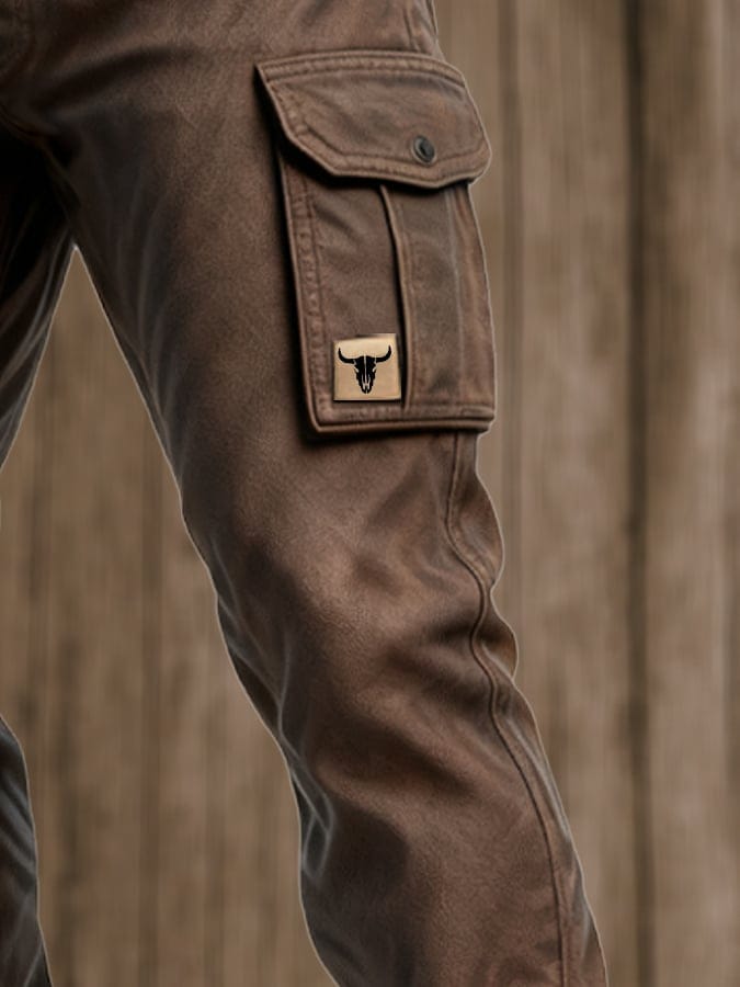 Herre Slim Fit Cargobukser – Streetwear med Utility-Lommer til Hverdagsbrug